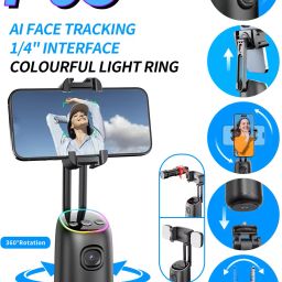 RETRACK P05 AI Auto Face Tracking Smart 360 Rotation Cold Shoe Selfie Gimbal Stabilizer Tripod-20