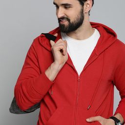 HERE&NOW Red Hooded Sweatshirt-image-12