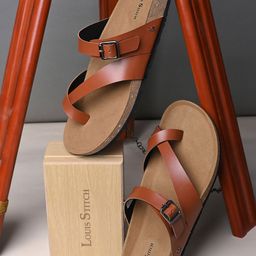LOUIS STITCH Men Comfy Cork Flip-Flops Slipper-5