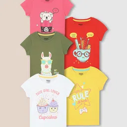 max Girls 5 Printed Applique T-shirt-image-81