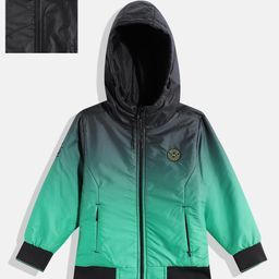 Okane Girls Colourblocked Reversible Padded Jacket-image-64