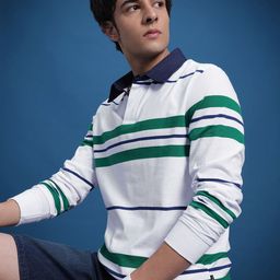 The Roadster Life Co. Striped Polo Collar T-shirt-image-81