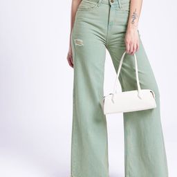 glitchez Women Edgy Vibe Baggy Wide Leg High-Rise Low Distress Heavy Fade Frayed Jeans-image-78
