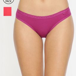Van Heusen Women Assorted Pack of 2 Solid Antibacterial Flexi Stretch Bikini Panty 22104-20