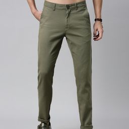 Roadster Men Olive Green Regular Trousers-image-76