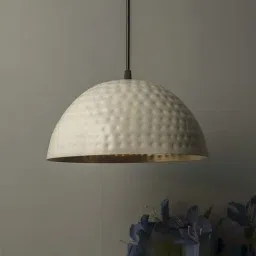 Homesake White Classic Half Globe Metal Pendant Light - Set of 1-image-99