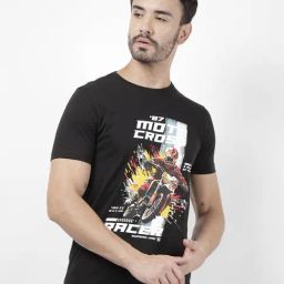 Numero Uno Black Regular Fit Printed T-Shirt-image-32
