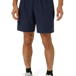 Asics Navy Regular Fit Sports Shorts-image-60