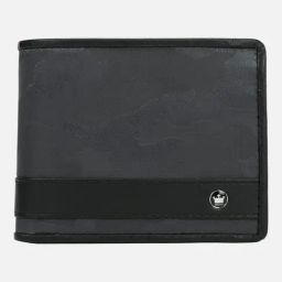 Louis Philippe Grey Leather Paneled Bi-Fold Wallet-image-86