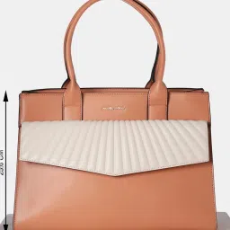 Allen Solly Brown Color Block Handbag image 4