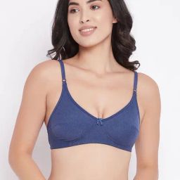 Clovia Blue Non Wired Non Padded Full Coverage Bra-image-87