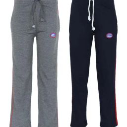 Vimal Jonney Kids Multicolor Mid Rise Trackpants - Pack of 2-image-87