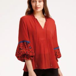 SHAYE Red Printed Top-image-90