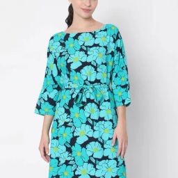 Vero Moda Blue Floral Print Dress-image-66