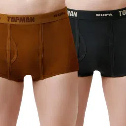 RUPA TOPMAN Assorted Regular Fit Trunks - Pack of 2-picture-25
