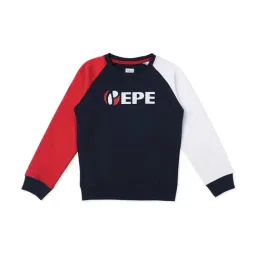 Pepe Jeans Kids Blue Graphic Full Sleeves Sweatshirt-image-89