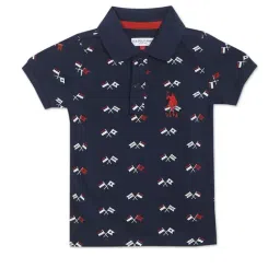U.S. Polo Assn. Kids Navy Printed Polo T-shirt-picture-36