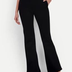 Broadstar Black Flared Fit High Rise Bootcut Trousers-picture-36