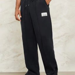 Styli Black Relaxed Fit Cotton Trackpants-picture-26