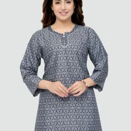 Saree Swarg Grey Printed Straight Kurti-image-64