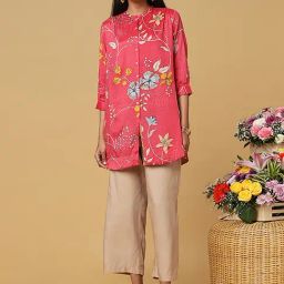 Marigold Lane Pink Printed Tunic-image-26