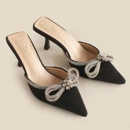 Shoetopia Women's Black Mule Stilettos-image-45