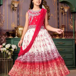 BAESD Girls Beads and Stones Embellished Ready to Wear Lehenga & Blouse With Dupatta-picture-23