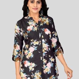 Saree Swarg Black Printed Short Kurti-picture-16