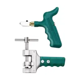 FLAMINGO ENTERPRISE 2 In 1 Glass Tile Cutter Tool Kit Green & Silver for Glass, Ceramic Tiles, Scoring & Breaking, FM-144-image-11