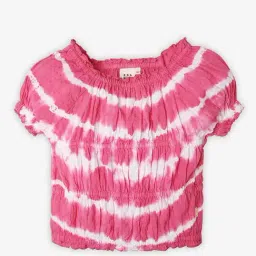 Ed-a-Mamma Girls Pink Cotton Printed Casual Top-picture-21