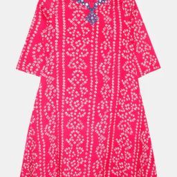 Kiddopanti Kids Hot Pink Printed Kurta-image-38