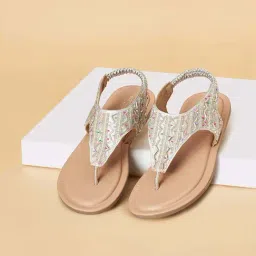 Pantaloons Junior Girls Silver Casual Wear Sandal-picture-39
