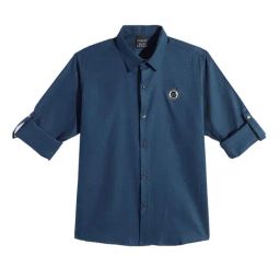 Charchit Boys Blue Cotton Shirt-image-98