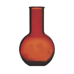Omsons Germany 25 ml Amber Flat Bottom Boiling Flask 151/1 (Pack of 10 Pcs)-19