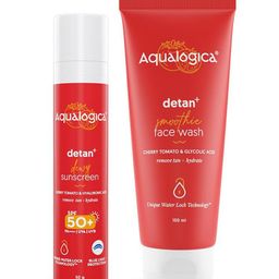 Aqualogica Detan Smoothie Face Wash 100ml & Detan Dewy Sunscreen 50g-29