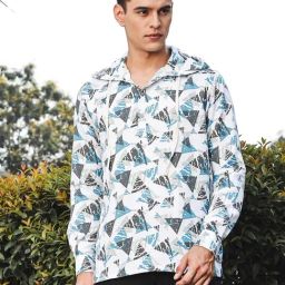 Thomas Scott White Linen Slim Fit Printed Shirt-picture-11