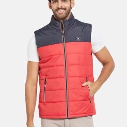 METTLE Brick Regular Fit Colour Block Quilted Jacket-picture-43