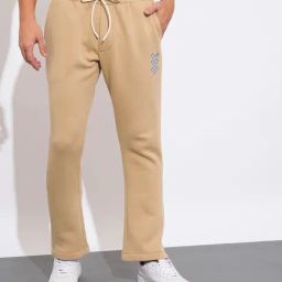 Being Human Beige Regular Fit Trackpants-picture-2