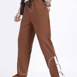glitchez Men Everyday Utility Relaxed Fit Snap Button Hem Track Pants-image-6