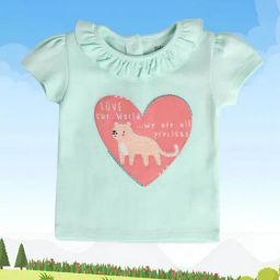 MINIKLUB Green Baby Girls Short Sleeve Knit Top-image-10
