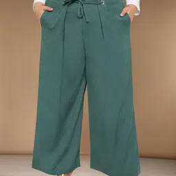 wild U Women Smart Loose Fit Pleated Trousers-image-87