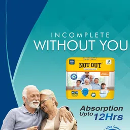 Not Out Set Of 5 3D Core Technology Adult Diapers- 10 Pieces Each - XL image 5