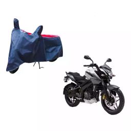 Auto Pearl Waterproof Two Wheeler Cover For Bajaj Pulsar NS 200 (Red & Blue)-image-84