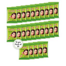 Prem Dulhan Set Of 25 100% Natural Henna Mehendi Powder - 15g Each - Natural Brown-88