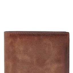 Fossil Brown Distressed Leather Bi-Fold Wallet-40