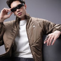 SOKO STREET Stand Collar Padded Jacket-image-54
