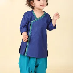 Fabindia Boys Embroidered Regular Kurta with Dhoti Pants-picture-4