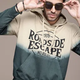 The Roadster Life Co. Typography Printed Relaxed Fit Hooded Sweatshirt-image-34