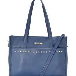 Caprese Navy Embellished Tote Handbag-image-53