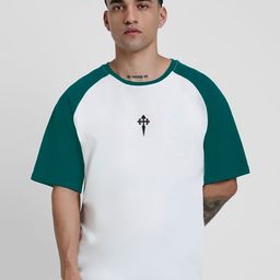 TOGS & TERRE Colorblocked Organic Cotton Oversized T-shirt-image-79